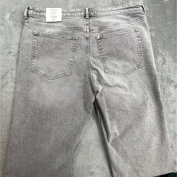 H&M Jeans Women 16 Gray Slim Regular Waist Ankle Length Light Wash Stretch Denim - Picture 6 of 13